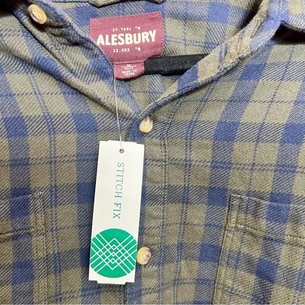 Alesbury Fireside Brushed Flannel - Olive - Size XLT